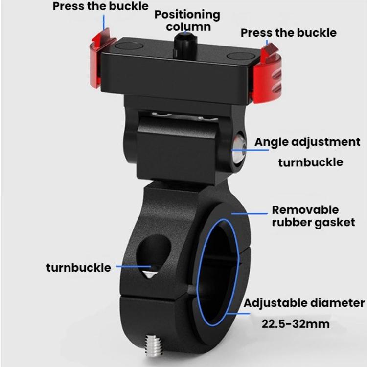 For GoPro HERO13 Black Action Camera Magnetic Quick Release Bike Mount Outdoor Cycling Tilt Shooting Bracket, 360 Degree Damping Rotary, 180 Degree Adjustable