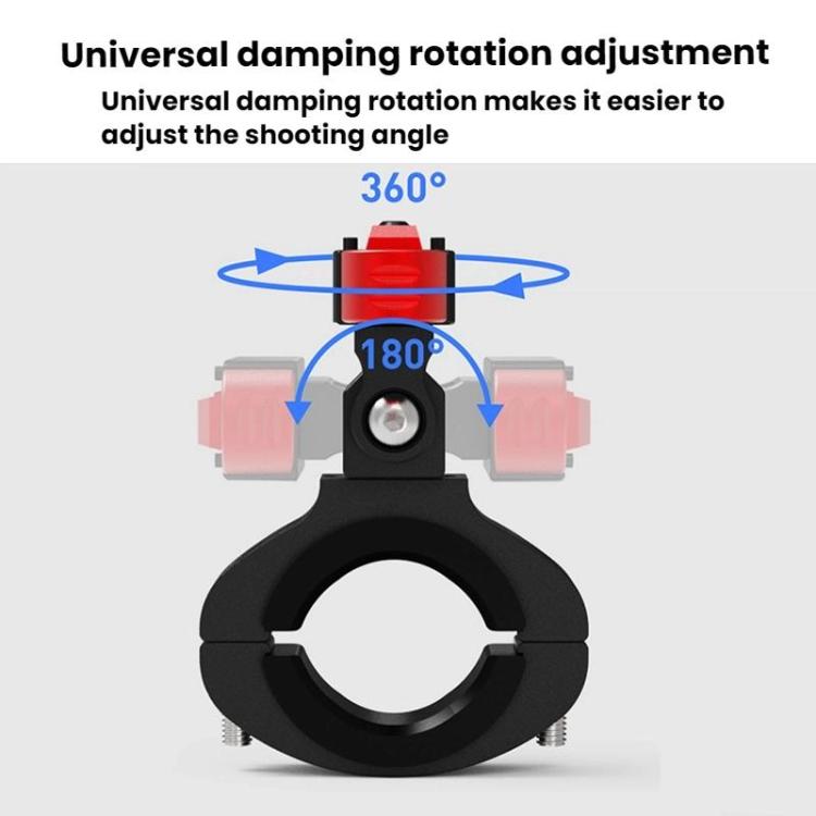 Action Camera Magnetic Quick Release Bike Mount, For GoPro HERO13 Black /12 Black /11 Black/10 Black/9 Black/8 Black, 360 Degree Damping Rotary, 180 Degree Adjustable