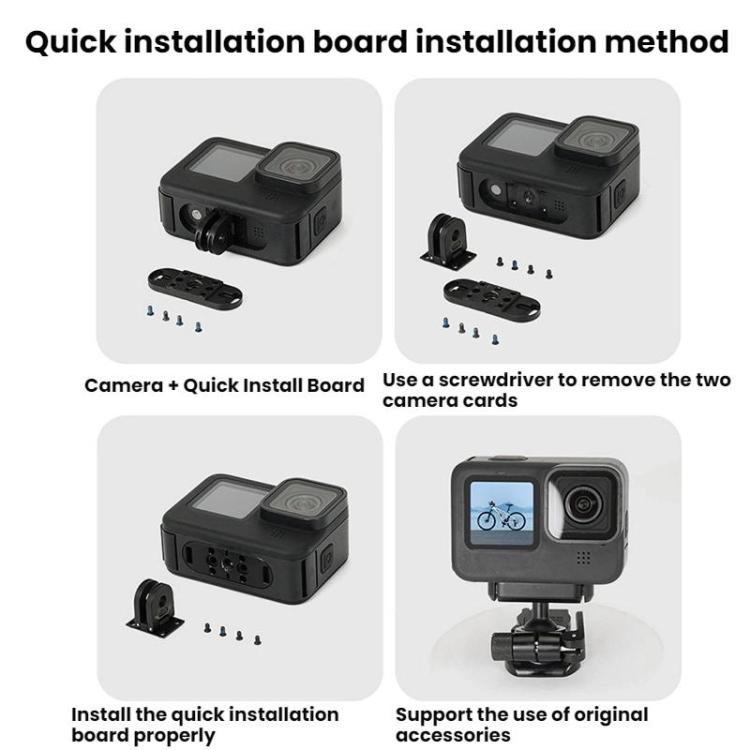 Action Camera Magnetic Quick Release Bike Mount, For GoPro HERO13 Black /12 Black /11 Black/10 Black/9 Black/8 Black, 360 Degree Damping Rotary, 180 Degree Adjustable