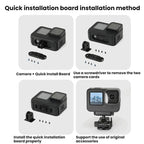 Action Camera Magnetic Quick Release Bike Mount, For GoPro HERO13 Black /12 Black /11 Black/10 Black/9 Black/8 Black, 360 Degree Damping Rotary, 180 Degree Adjustable
