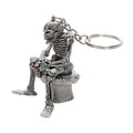 Car Key Rings Toilet Skulls Keychain Cool Purse Bag Decor Key Chain Rubber Mini Auto Keyfob Car Styling Interior Accessories, Skull Shape