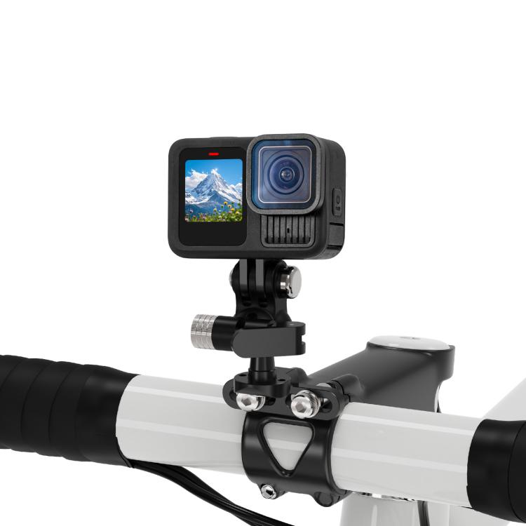 Bicycle Stem Camera Mount Cycling Front Light Bracket For Shooting, 1/4 Arri Positioning, 1/4 Front Rear Adjustment, 3 Card One Click Clamping, 1/4 Universal Damping Adjustment, 3 Card 360 Degree Damping Rotation Adjustment, 17mm Ball Head