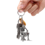 Car Key Rings Toilet Skulls Keychain Cool Purse Bag Decor Key Chain Rubber Mini Auto Keyfob Car Styling Interior Accessories, Skull Shape