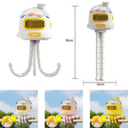 Octopus Clip-On Handheld Silent Bladeless Fan For Strollers, Oscillating White, Oscillating Pink, Oscillating Yellow, Non-oscillating White, Non-oscillating Pink, Non-oscillating Yellow