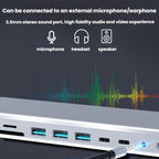 14 In 1  Type-C Docking Station USB HUB Multi Port Hub Laptop Converter, BT14E