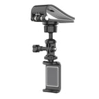 Car Sun Visor Bracket Panoramic Sports Camera Phone Vehicle Mount Base, With Phone Clip