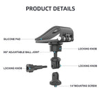 Car Sun Visor Bracket Panoramic Sports Camera Phone Vehicle Mount Base, With Phone Clip