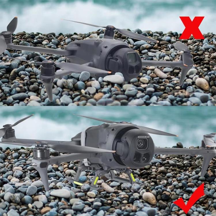 For DJI Mavic 4 Pro Drone YX  Foldable Heightening Landing Gear with Reflective Strips