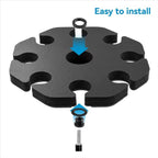 Universal Microphone Stand Holder with 8 Mic Storage Compatible with Most Tripods, 8 Mic Storage