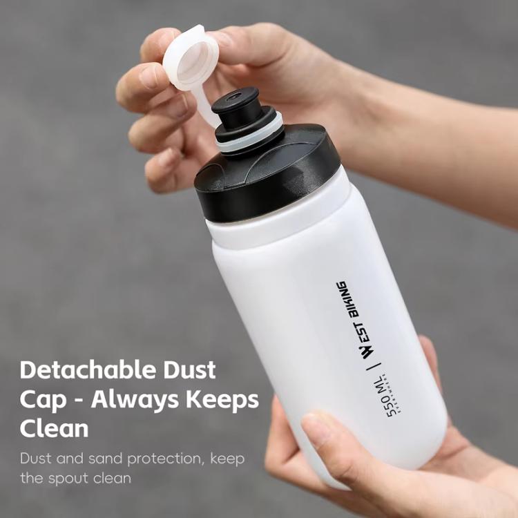 WEST BIKING 720ml Bike Water Bottle for Cycling Leak-Proof Squeeze Design Portable Sports Hydration Bottle, 720ml White Wide, 720ml Yellow Wide, 720ml Yellow, 720ml White