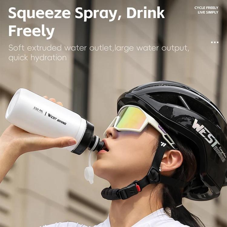 WEST BIKING 720ml Bike Water Bottle for Cycling Leak-Proof Squeeze Design Portable Sports Hydration Bottle, 720ml White Wide, 720ml Yellow Wide, 720ml Yellow, 720ml White