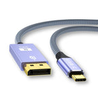Type-C To DP1.4 8K 60Hz HD Unidirectional Adapter Cable Computer Gaming Console Monitor Mobile Phone Video Connection Cable, 1m, 2m