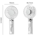 YL14 Transparent Handheld Fan USB Outdoor Portable Fan, YL14