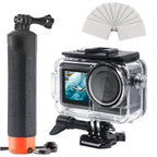 For DJI Action 5 Pro/4/3 Waterproof Diving Case with Buoyancy Float Stick Kit Includes Anti-Fog Inserts, Mounting Base, For DJI Action 5 Pro/4/3