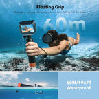 For DJI Action 5 Pro/4/3 Waterproof Diving Case with Buoyancy Float Stick Kit Includes Anti-Fog Inserts, Mounting Base, For DJI Action 5 Pro/4/3