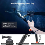 For DJI Action 5 Pro/4/3 Waterproof Diving Case with Buoyancy Float Stick Kit Includes Anti-Fog Inserts, Mounting Base, For DJI Action 5 Pro/4/3