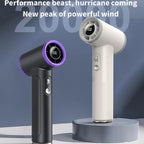 WT23 Handheld Digital Display Turbine Fan Outdoor Stepless Variable Speed Fan