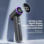 WT23 Handheld Digital Display Turbine Fan Outdoor Stepless Variable Speed Fan