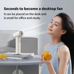WT23 Handheld Digital Display Turbine Fan Outdoor Stepless Variable Speed Fan