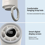 WT23 Handheld Digital Display Turbine Fan Outdoor Stepless Variable Speed Fan