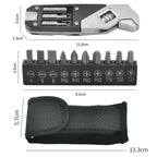 Folding Hex Key Screwdriver Stainless Steel Adjustable Wrench EDC Multi-Function Tools, 8 In 1