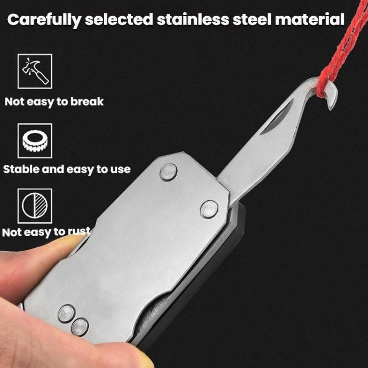 Folding Hex Key Screwdriver Stainless Steel Adjustable Wrench EDC Multi-Function Tools, 8 In 1