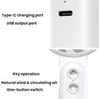 WT25 Handheld Fan With Lanyard Clip USB Desktop Silent Rechargeable Fan