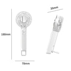 WT25 Handheld Fan With Lanyard Clip USB Desktop Silent Rechargeable Fan