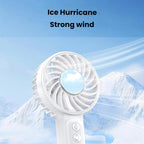 WT25 Handheld Fan With Lanyard Clip USB Desktop Silent Rechargeable Fan
