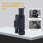 1080P 3MP Outdoor HD Infrared Digital Night Vision Device, EU Plug, NVI-400