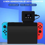 For Nintendo Switch 2 / Switch Console Exhaust Radiator With Temperature Display data, RDS-2827 White, RDS-2827  Black