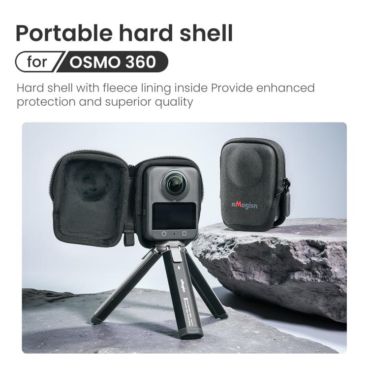 For DJI Osmo 360 Camera aMagisn Hard Shell Case Open-Access Charging Design, Body Case