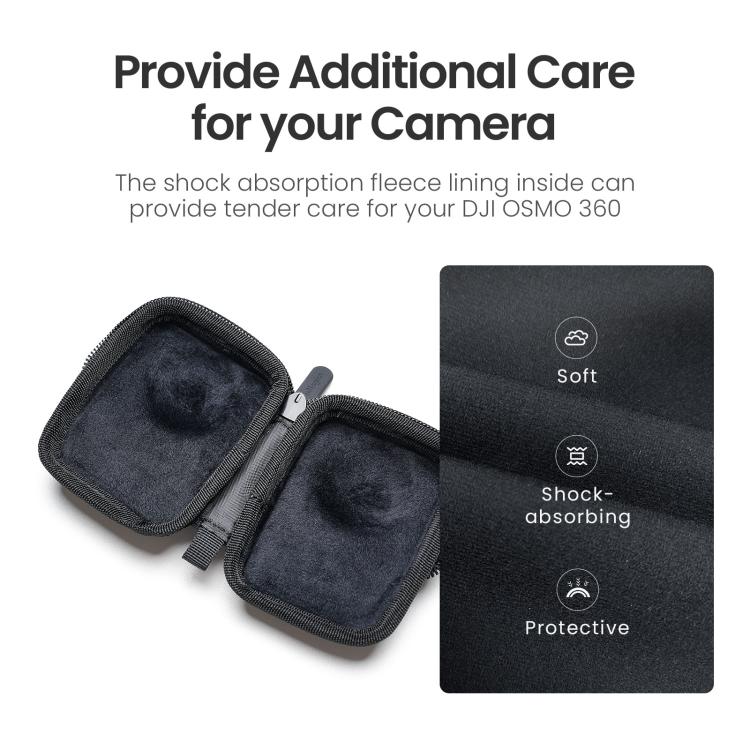 For DJI Osmo 360 Camera aMagisn Hard Shell Case Open-Access Charging Design, Body Case