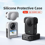 For DJI Osmo 360 Camera aMagisn Silicone Body Cover Set with Lens Cap & Neck Lanyard