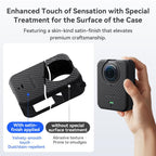 For DJI Osmo 360 Camera aMagisn Silicone Body Cover Set with Lens Cap & Neck Lanyard