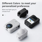 For DJI Osmo 360 Camera aMagisn Silicone Body Cover Set with Lens Cap & Neck Lanyard