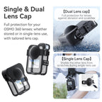 For DJI Osmo 360 AMagisn Quick-Release Metal Cage With Dual/Single Lens Caps Camera Mount Rig