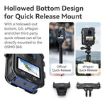 For DJI Osmo 360 AMagisn Quick-Release Metal Cage With Dual/Single Lens Caps Camera Mount Rig