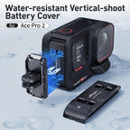 For Insta360 Ace Pro 2 aMagisn Water-resistant Vertical Shooting Battery Side Cover Compatible with Quick-Release Adapters