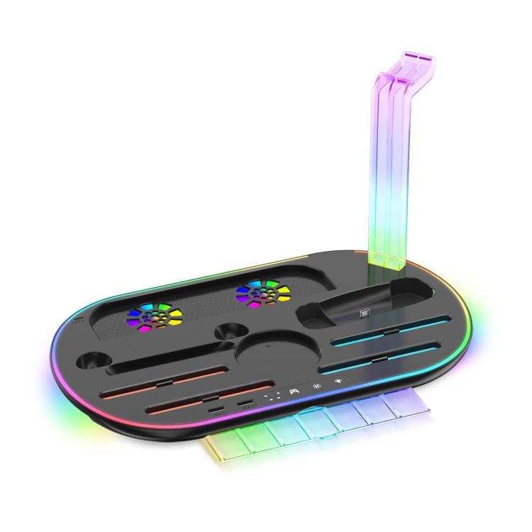 For Nintendo Switch 2 JYS NS2322 With RGB Light Charging Base Cooling Charging Storage Integrated Base