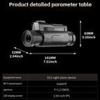4K HD WiFi Night Vision Monocular 28X Zoom 64MP Infrared Hunting Telescope With No-Glow Recording & Animal Call Simulator, Standard, 4 In 1 Set