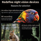 4K HD WiFi Night Vision Monocular 28X Zoom 64MP Infrared Hunting Telescope With No-Glow Recording & Animal Call Simulator, Standard, 4 In 1 Set