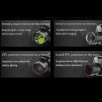 4K HD WiFi Night Vision Monocular 28X Zoom 64MP Infrared Hunting Telescope With No-Glow Recording & Animal Call Simulator, Standard, 4 In 1 Set