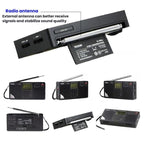 TECSUN PL-398MP Stereo Portable Full-Band Digital Tuning Radio Support SD Card Playback, PL-398MP