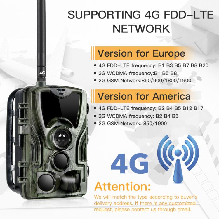 20MP 4G Message Outdoor Rain Fog Proof Infrared Tracking Hunting Camera, HC-801LTE