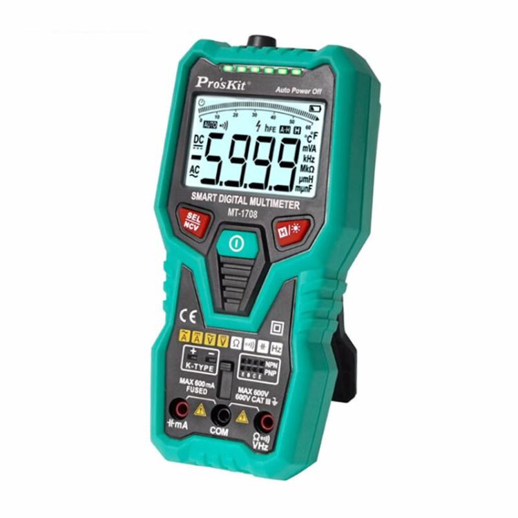 Multifunctional Burn-Proof 3 5/6 Intelligent Digital Multimeter Electrician Auto Ranging Universal Meter, MT-1708-C