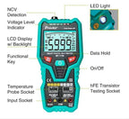 Multifunctional Burn-Proof 3 5/6 Intelligent Digital Multimeter Electrician Auto Ranging Universal Meter, MT-1708-C