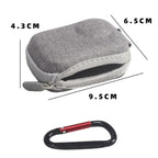 For Insta360 GO Ultra Carrying Case Shockproof EVA Portable Travel Storage Bag With Carabiner Clip, Carrying Case Gray