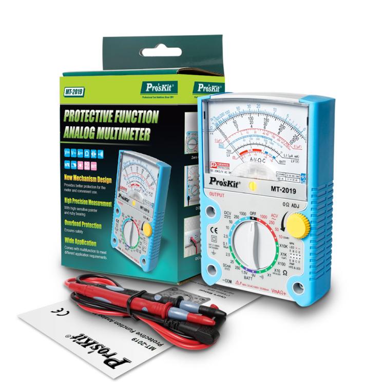 Analog Multimeter 24 Range Mechanical High Precision Universal Meter, ProsKit MT-2019