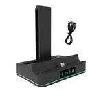 For Nintendo Switch 2 & Joy-Con Controllers KJH Charging Dock With Ambient Lighting, PG-SW2130 White, PG-SW2130 Black